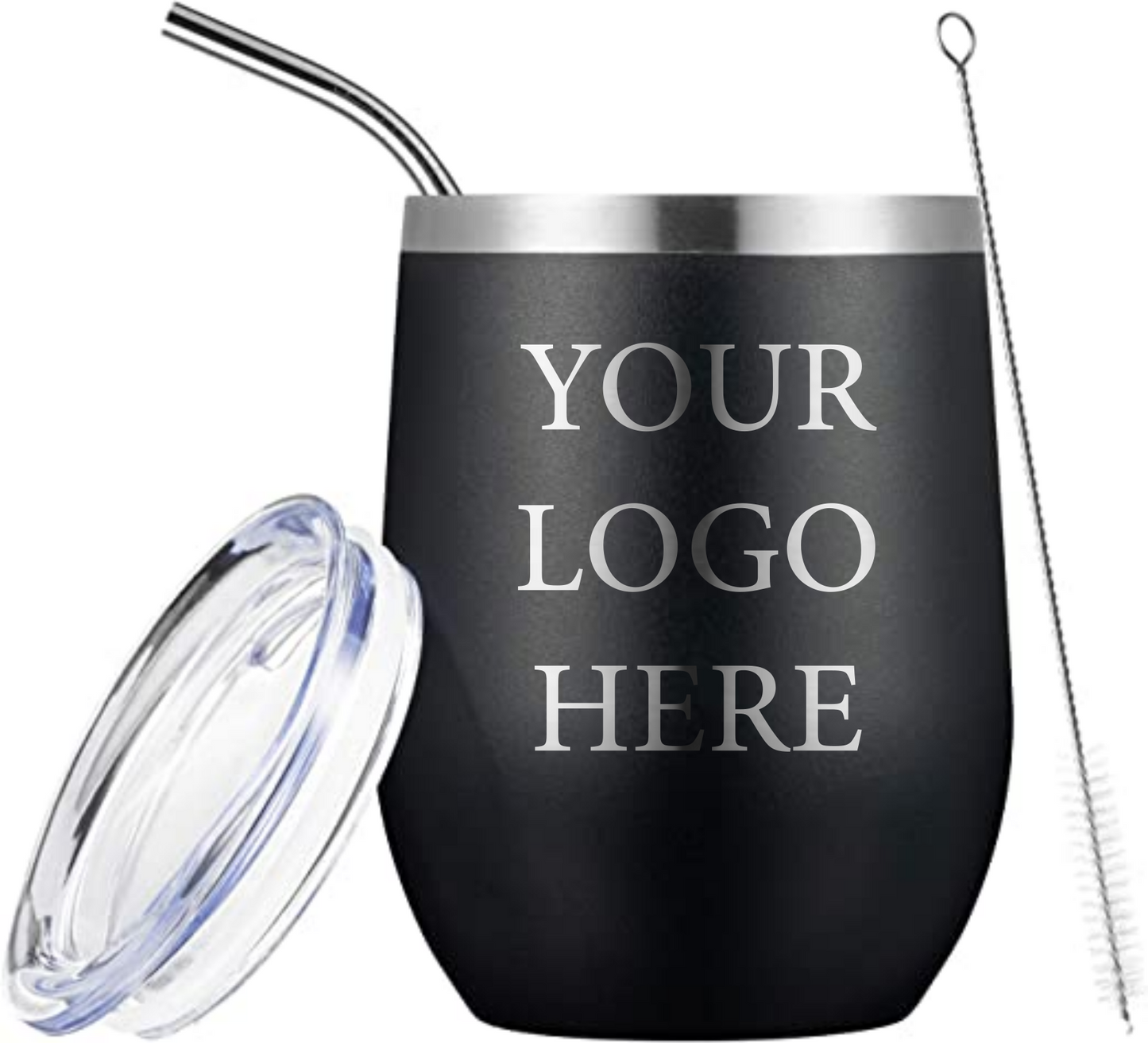 12oz Logo Engraved Wine Tumbler