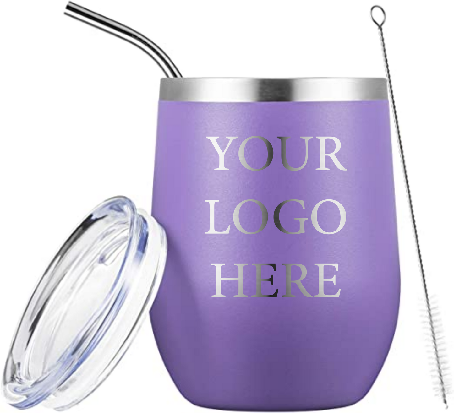 12oz Logo Engraved Wine Tumbler