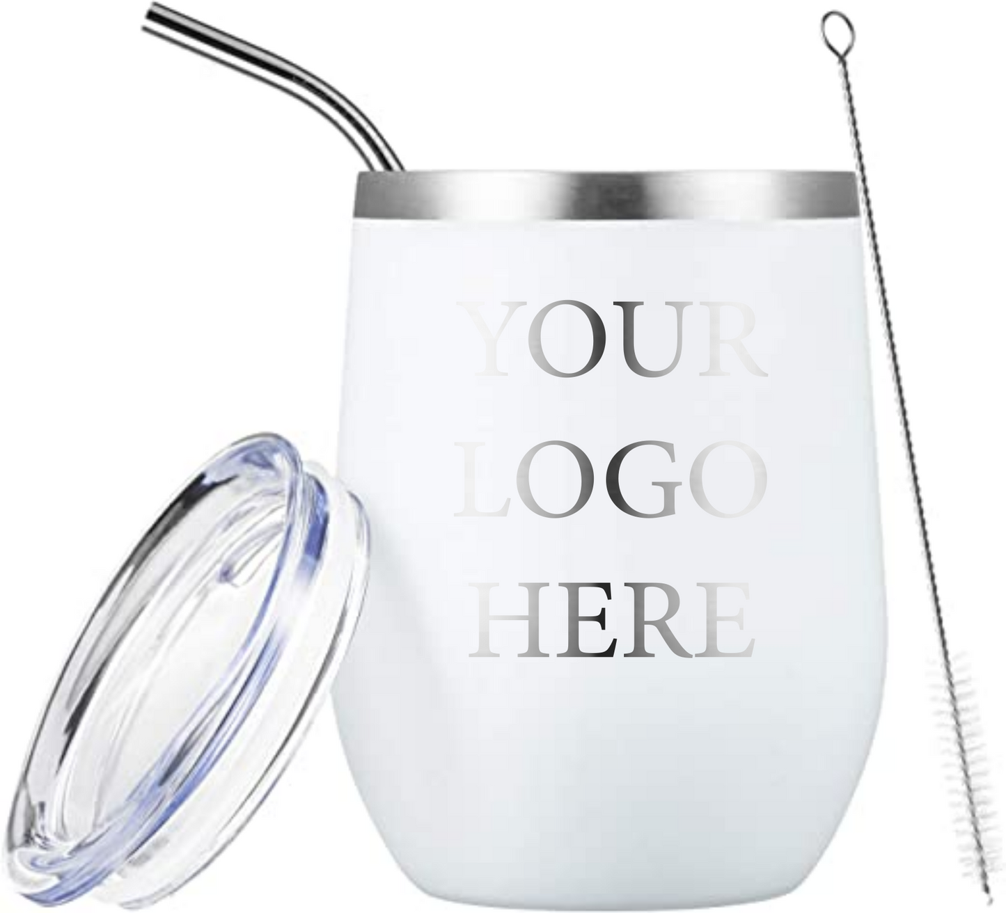 12oz Logo Engraved Wine Tumbler